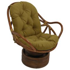 48-inch by 24-inch Solid Outdoor Spun Polyester Swivel Rocker Cushion