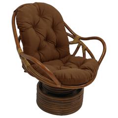48-inch by 24-inch Solid Outdoor Spun Polyester Swivel Rocker Cushion