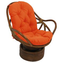 48-inch by 24-inch Solid Outdoor Spun Polyester Swivel Rocker Cushion