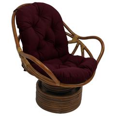 48-inch by 24-inch Solid Outdoor Spun Polyester Swivel Rocker Cushion