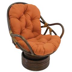 48-inch by 24-inch Solid Twill Swivel Rocker Cushion