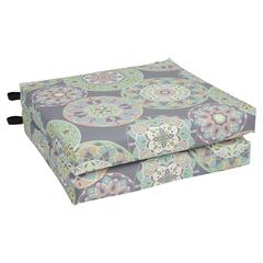 20-inch by 19-inch Patterned Outdoor Chair Cushions (Set of 2)  93454-2CH-OD-106