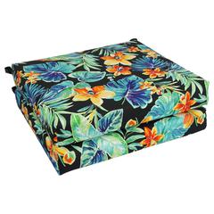 20-inch by 19-inch Patterned Outdoor Spun Polyester Chair Cushion