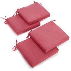 20-inch by 19-inch Solid Microsuede Chair Cushions (Set of 4) 93454-4CH-MS-BB