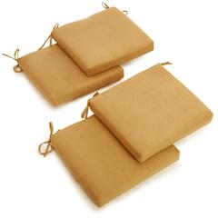 20-inch by 19-inch Solid Microsuede Chair Cushions (Set of 4) 93454-4CH-MS-LM