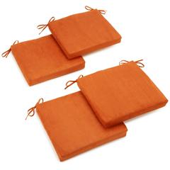 20-inch by 19-inch Solid Microsuede Chair Cushions (Set of 4) 93454-4CH-MS-TD