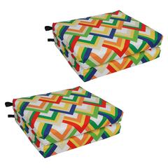 20-inch by 19-inch Patterned Outdoor Chair Cushions (Set of 4)  93454-4CH-OD-119