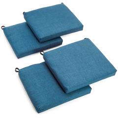 20-inch by 19-inch Solid Outdoor Spun Polyester Chair Cushion