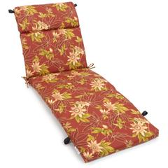72-inch by 24-inch Patterned Polyester Outdoor Chaise Lounge Cushion