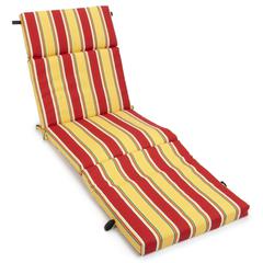 72-inch by 24-inch Patterned Polyester Outdoor Chaise Lounge Cushion