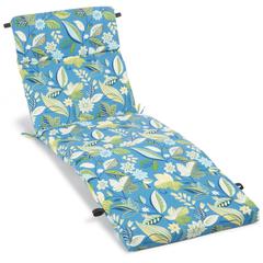 72-inch by 24-inch Patterned Polyester Outdoor Chaise Lounge Cushion
