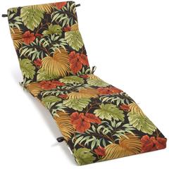 72-inch by 24-inch Patterned Polyester Outdoor Chaise Lounge Cushion