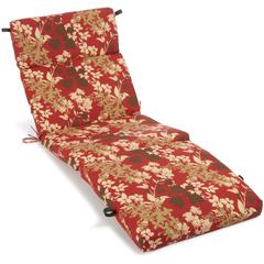 72-inch by 24-inch Patterned Polyester Outdoor Chaise Lounge Cushion