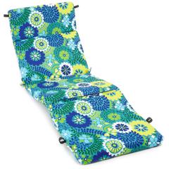 72-inch by 24-inch Patterned Polyester Outdoor Chaise Lounge Cushion