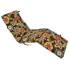 72-inch by 24-inch Patterned Polyester Outdoor Chaise Lounge Cushion