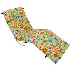 72-inch by 24-inch Patterned Polyester Outdoor Chaise Lounge Cushion