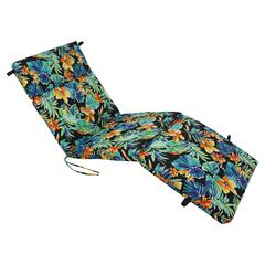 72-inch by 24-inch Patterned Polyester Outdoor Chaise Lounge Cushion