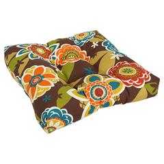 19-inch Squared Patterned Spun Polyester Tufted Dining Chair Cushion 94005-1CH-REO-50