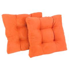 19-inch Squared Microsuede Tufted Dining Chair Cushions (Set of 2)  94005-2CH-MS-TD