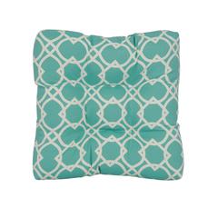 19-inch Squared Polyester Outdoor Tufted Dining Chair Cushion