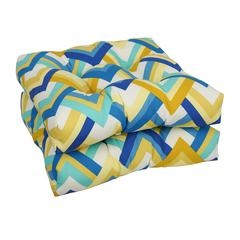 19-inch Squared Polyester Outdoor Tufted Dining Chair Cushion