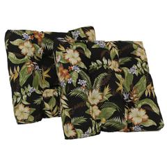 19-inch Squared Spun Polyester Tufted Dining Chair Cushion (Set of Two)