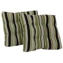 19-inch Squared Spun Polyester Tufted Dining Chair Cushion (Set of Two)