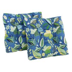 19-inch Squared Spun Polyester Tufted Dining Chair Cushion (Set of Two)