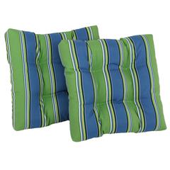 19-inch Squared Spun Polyester Tufted Dining Chair Cushion (Set of Two)