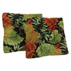 19-inch Squared Spun Polyester Tufted Dining Chair Cushion (Set of Two)