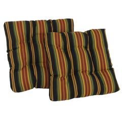 19-inch Squared Spun Polyester Tufted Dining Chair Cushion (Set of Two)