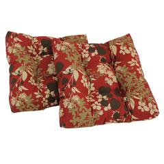 19-inch Squared Spun Polyester Tufted Dining Chair Cushion (Set of Two)