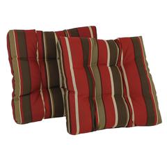 19-inch Squared Spun Polyester Tufted Dining Chair Cushion (Set of Two)