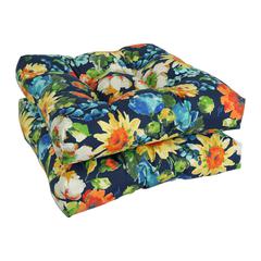 19-inch Squared Patterned Spun Polyester Tufted Dining Chair Cushions (Set of 2) 94005-2CH-REO-59