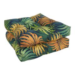 19-inch Squared Patterned Spun Polyester Tufted Dining Chair Cushions (Set of 2) 94005-2CH-REO-61