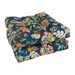 19-inch Squared Patterned Spun Polyester Tufted Dining Chair Cushions (Set of 2) 94005-2CH-REO-64