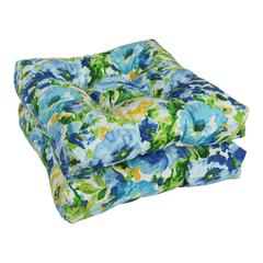 19-inch Squared Patterned Spun Polyester Tufted Dining Chair Cushions (Set of 2) 94005-2CH-REO-65