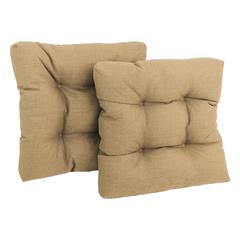 19-inch Squared Spun Polyester Tufted Dining Chair Cushion (Set of Two)