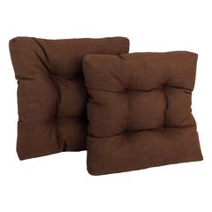 19-inch Squared Spun Polyester Tufted Dining Chair Cushion (Set of Two)