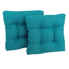 19-inch Squared Spun Polyester Tufted Dining Chair Cushion (Set of Two)