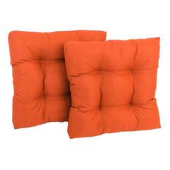 19-inch Squared Spun Polyester Tufted Dining Chair Cushion (Set of Two)