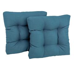 19-inch Squared Solid Spun Polyester Tufted Dining Chair Cushions (Set of 2) 94005-2CH-REO-SOL-16