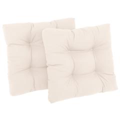19-inch Squared Twill Tufted Dining Chair Cushions (Set of 2)  94005-2CH-TW-EG