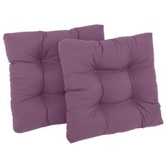 19-inch Squared Twill Tufted Dining Chair Cushions (Set of 2)  94005-2CH-TW-GP