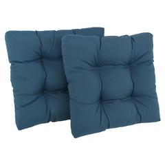 19-inch Squared Twill Tufted Dining Chair Cushion (Set of Two)