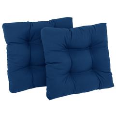 19-inch Squared Twill Tufted Dining Chair Cushions (Set of 2)  94005-2CH-TW-RB