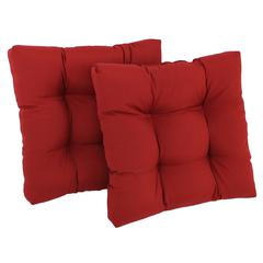 19-inch Squared Twill Tufted Dining Chair Cushion (Set of Two)