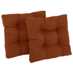 19-inch Squared Twill Tufted Dining Chair Cushions (Set of 2)  94005-2CH-TW-SP