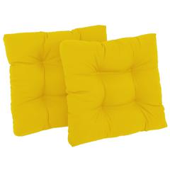 19-inch Squared Twill Tufted Dining Chair Cushions (Set of 2)  94005-2CH-TW-SS
