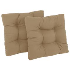 19-inch Squared Twill Tufted Dining Chair Cushions (Set of 2)  94005-2CH-TW-TF